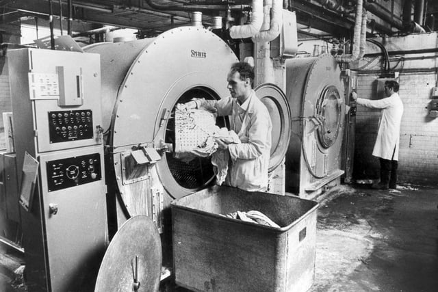 Tumblers at Abbey Glen Laundry, Sheffield,  November 1963