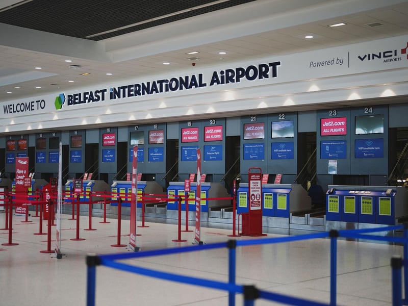 Belfast International Airport ranked 21/29 with an overall customer score of 55 per cent.