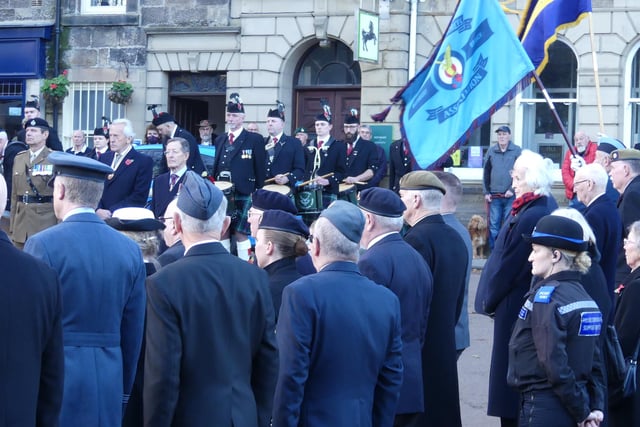Participants at the remembrance service in Rothbury.