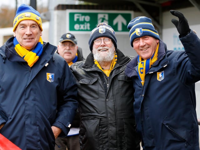 Mansfield Town fans at Crawley Town FC.