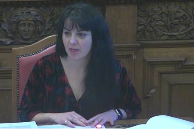 Coun Angela Argenzio wecomed Sheffield City Council's new Food Strategy as a step towards tackling health inequalities. Picture: Sheffield Council webcast