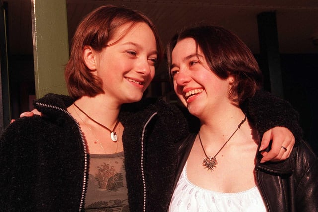 Louisa Yellott (left) & Sara Woodcock congratulated each other in 1998