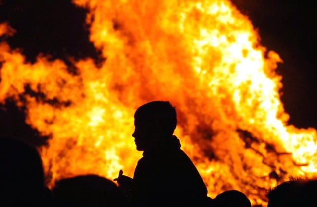 A big bonfire in Don Valley in 2006.