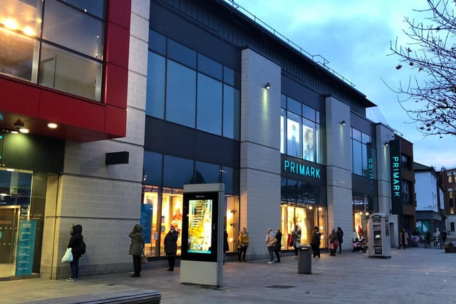 A queue formed outside Primark before 8am.
