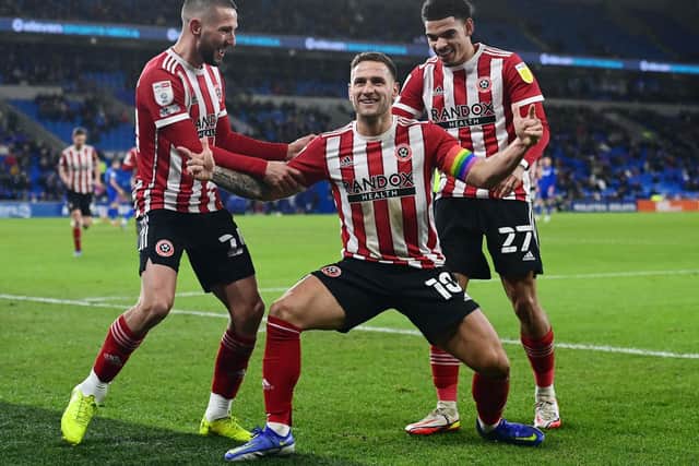Billy Sharp was on target during Sheffield United's win over cardiff City earlier this season: Ashley Crowden / Sportimage