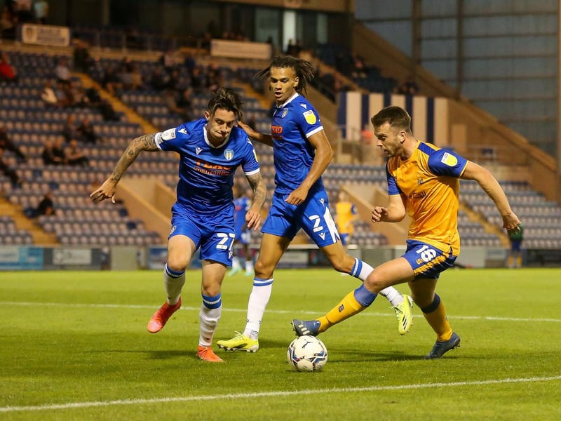 Rhys Oates looks to make room for the cross