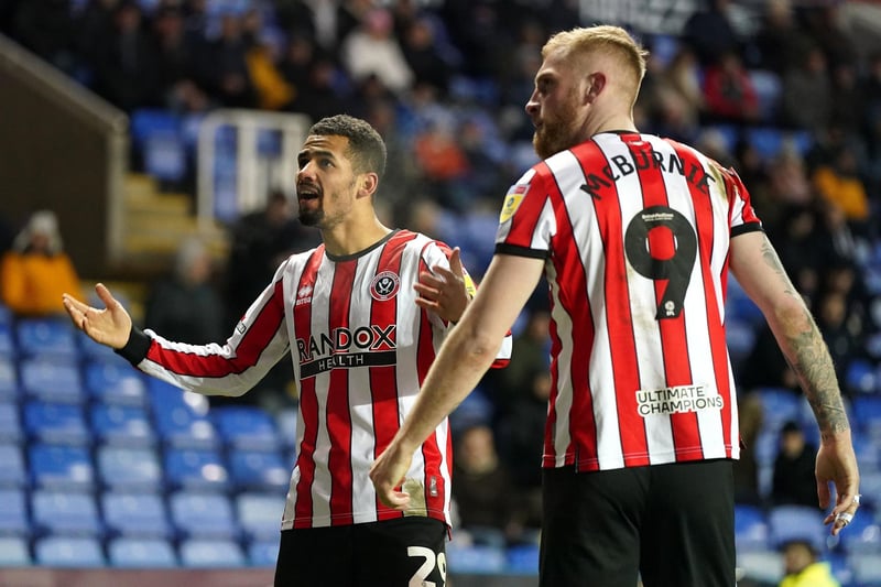 A frustrating afternoon for the Blades' No.9, who got little change out of either the Norwich defence or referee Darren Bond as he complained over what he felt was unfair treatment. Work rate didn't drop before he made way just before 70 minutes, to be replaced by Sharp