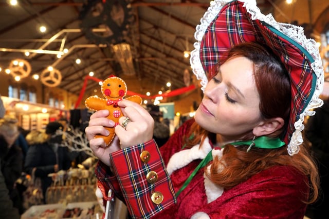 Abigail Goulding of Giddy Designs at Kelham Island Museum Victorian Christmas Market in December 2019