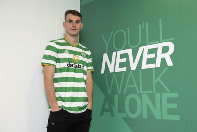 Liam Shaw during a Celtic Photocall at Celtic Park after leaving Sheffield Wednesday. (Photo by Craig Foy / SNS Group)