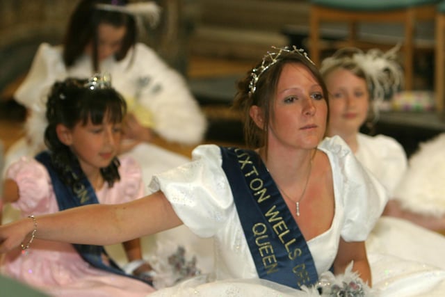 Buxton Well Dressings, 2006 queen Megan Waring and her retinue after being crowned by Mrs Healey