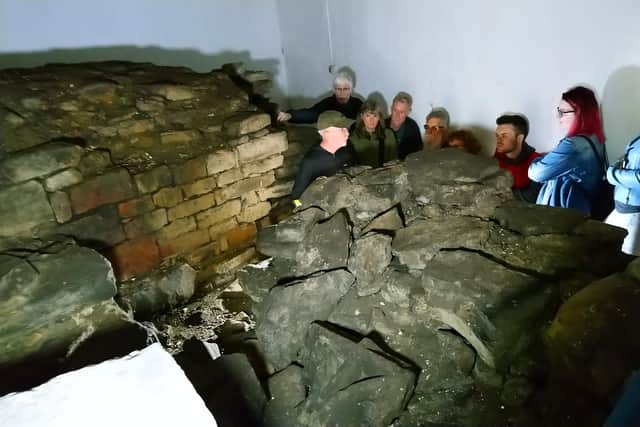Visitors explore the remains of Sheffield Castle on this Heritage Open Days tour.