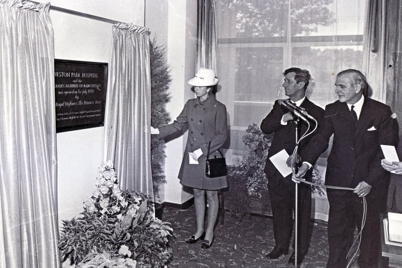 Princess Anne at the official opening of Weston Park Hospital, Sheffield - 1st July 1970