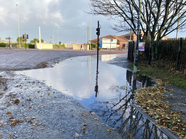 Flooding at the seafront in South Shields.