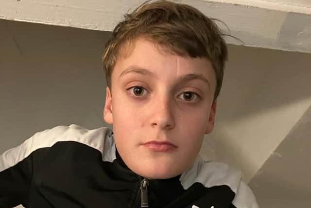 A man has been arrested on suspicion of child abduction after a Sheffield boy, Mark, pictured, aged 12 went missing.Police  today appealed for help finding the youngster