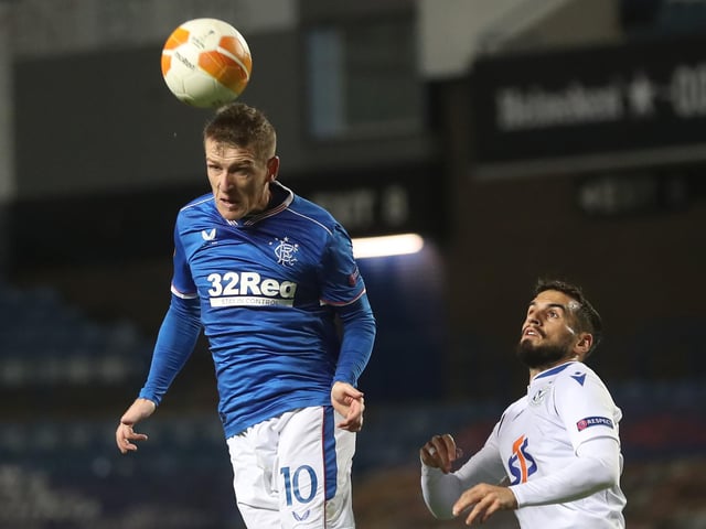 Good display from the veteran, especially in the second period where he helped turn the tide as Rangers took control after Liege's attacking first half (Photo by RUSSELL CHEYNE/POOL/AFP via Getty Images)