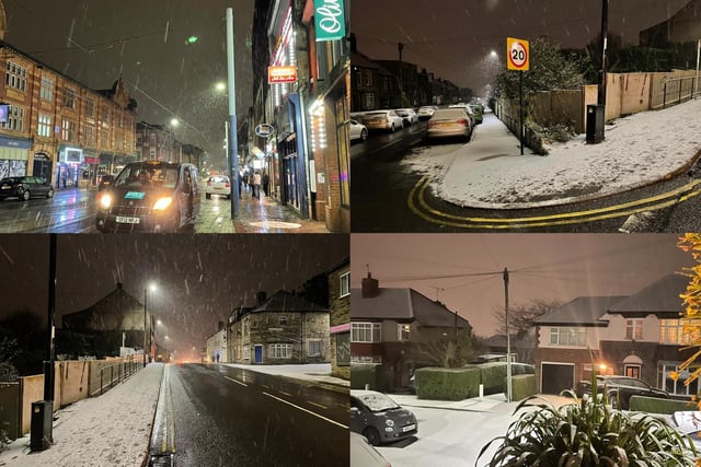 Sheffield was hit by the first snowfall of the season on December 8 when a flurry of sleet arrived in the evening.