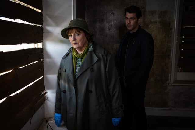 Brenda Blethyn as DCI Vera Stanhope with co-star Kenny Doughty, who plays DS Aiden Healy.