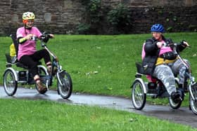 Sheffield Cycling 4 All in Hillsborough Park: Rosemary Hill and Caroline Waugh