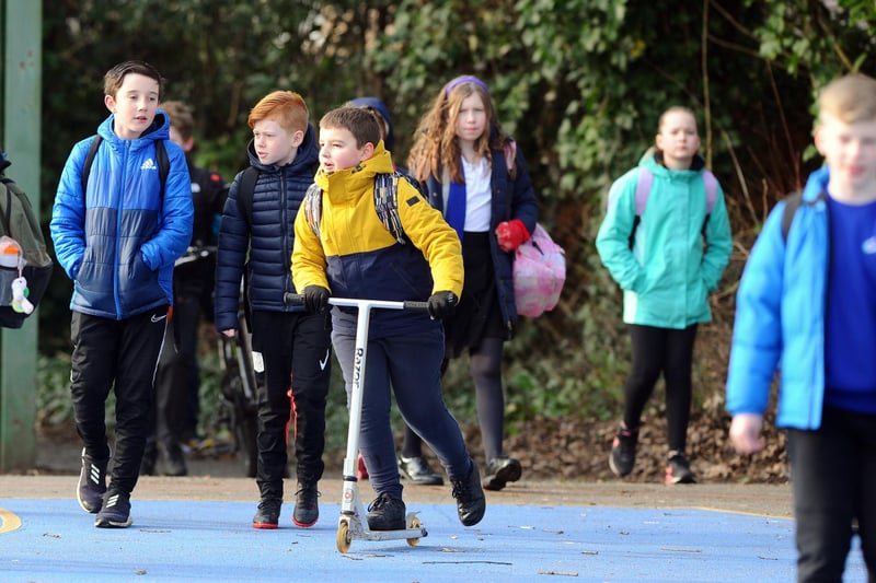 Pupils return to Gomer Junior School in Gosport