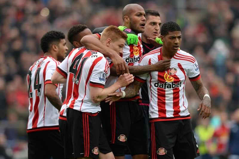 Sam Allardyce's Sunderland climbed out of the bottom three in the Premier League after two goals in three second-half minutes saw them fight back for a dramatic win over Chelsea. Diego Costa's precise finish gave the Blues the lead but Wahbi Khazri levelled with a spectacular volley before Nemanja Matic found space to restore Chelsea's lead. But Sunderland had to win and  Fabio Borini beat Thibaut Courtois with a deflected shot, before Jermain Defoe swivelled to score a vital winner. The Black Cats would secure the top-flight status with a win against Everton at the Stadium of Light to relegate Tyneside rivals Newcastle United.
