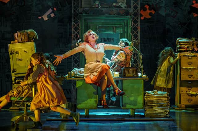 Craig Revel-Horwood as the embittered cynic Miss Hannigan in Annie at the Lyceum