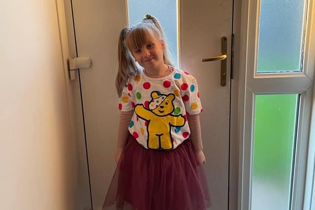 Sara Leigh Turner, said: "My little princess is celebrating at school wearing her Pudsey tshirt doing fun things."