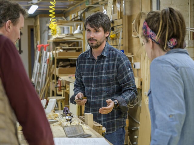 Chippendale International School of Furniture
Tutor Matthew Brebner, centre, teaches on the professional course.