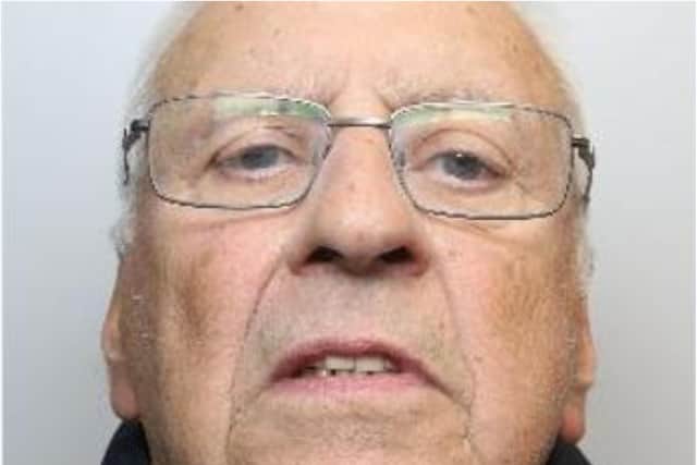 Pictured is fugitive Donald Wood, aged 83, of Roundacre, in Barnsley, who has been found guilty after a Sheffield Crown Court trial of three counts of sending a letter with intent to cause distress or anxiety relating to three MPs and is now wanted by police after he is believed to have fled to Morocco.