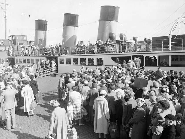 Glasgow Fair Holiday at Gourock, Clyde Steamer in 1955.