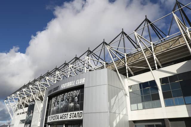 A general view of Pride Park, home of Derby County who have been deducted nine points after admitting to breaches of the EFL’s Profitability and Sustainability rules, taking their total deductions for the season to 21 points: Bradley Collyer/PA Wire.