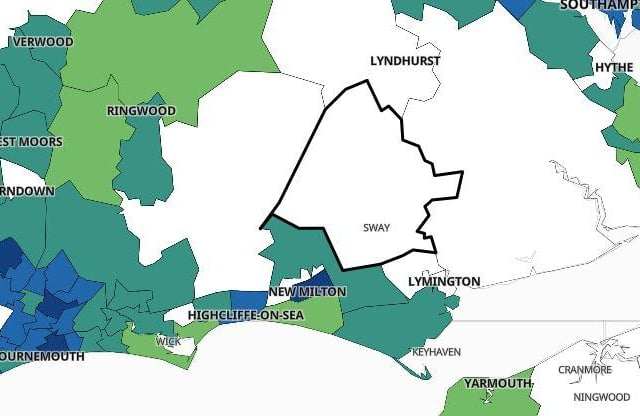 There were fewer than three cases in Brockenhurst and Sway in the seven days to November 23.