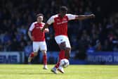 Chiedozie Ogbene of Rotherham United shoots during the Sky Bet League One match between Gillingham and Rotherham United (photo by Henry Browne/Getty Images).