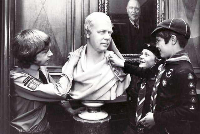 Were you part of the scouts? Pictured during odd job week at Cutlers Hall  in 1981