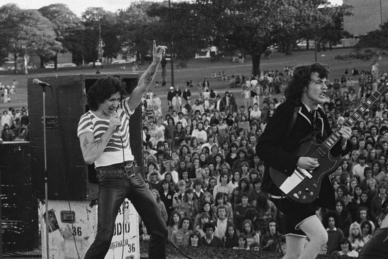 AC/DC lead singer, Bon Scott (seen here with Angus Young in Sydney in 1975) was actually 5'7"