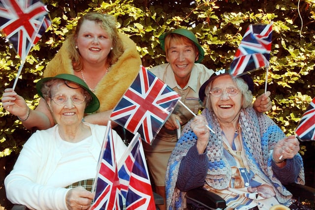 Bamburgh Court nursing home residents and staff are all smiles at the VE Day anniversary party they held in 2005.