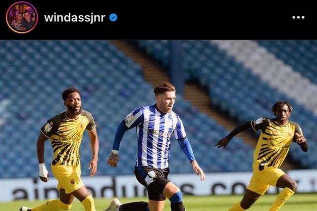 Wednesday's summer signing from relegated Wigan Athletic has just under 51,000 followers on Instagram and 77,100 on Twitter. @windassjnr
