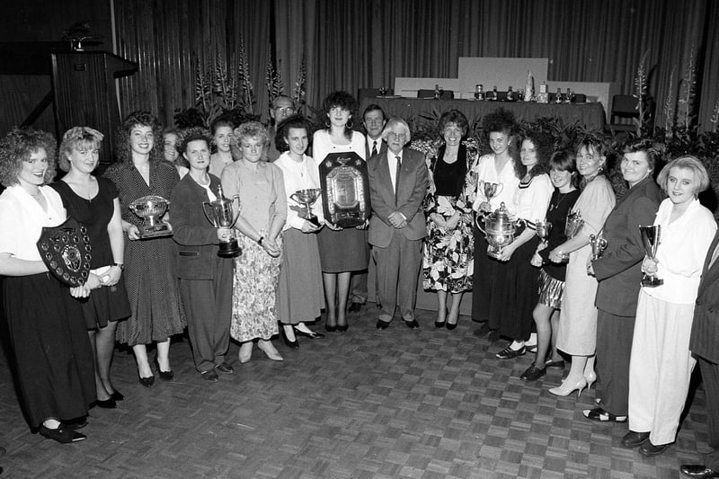 A catering and hairdressing presentation  at the college 31 years ago - can you spot any familiar faces?