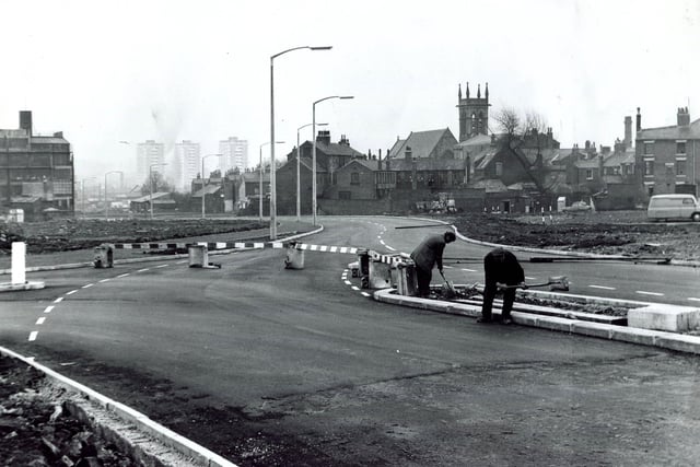Sheffield's inner ring road was initially built in the 1960s, with this picture showing a  view of the Clarence Street section, under construction on April 20, 1965. For years the ring road did not go all round the city, until a later section was constructed to complete the ring road when what is now called Derek Dooley Way was built in 2000.