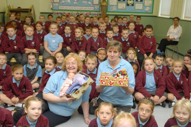The launch of the Shoebox Appeal 13 years ago. Are you pictured?