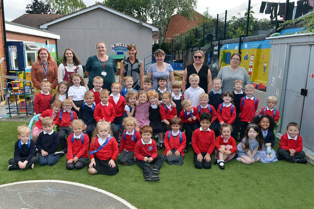 Derbyshire Times new starters. Henry Bradley infant school squirrel and hedgehogs  reception class.