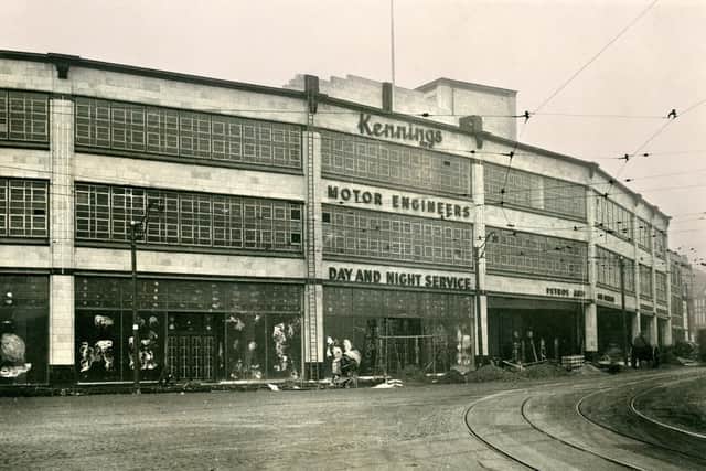 The bomb site dealers were a far cry from this grand Kennings car showroom building, pictured around 1990, that later became the Showroom cinema