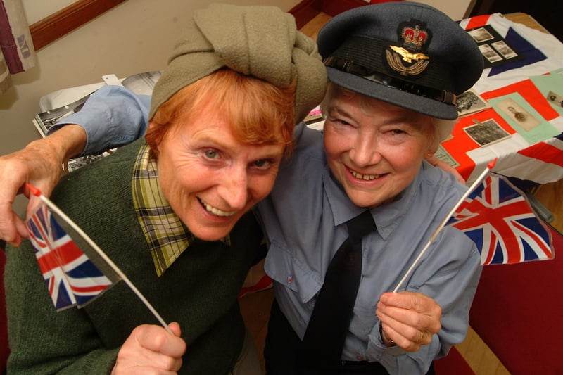 Carlton Women's Institute held a wartime themed party in 2006 L to R: Connie McPhun (Member) & Margaret Williams (President).
