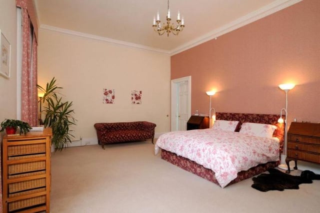 The master bedroom is generous in size and boasts its own en-suite bathroom and dressing room.
