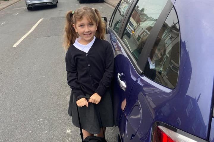 Parents from across the Portsmouth area shared photos as their children returned to school after the summer holiday on Thursday, September 2, 2021. Pictured is Amie, now in primary school. 