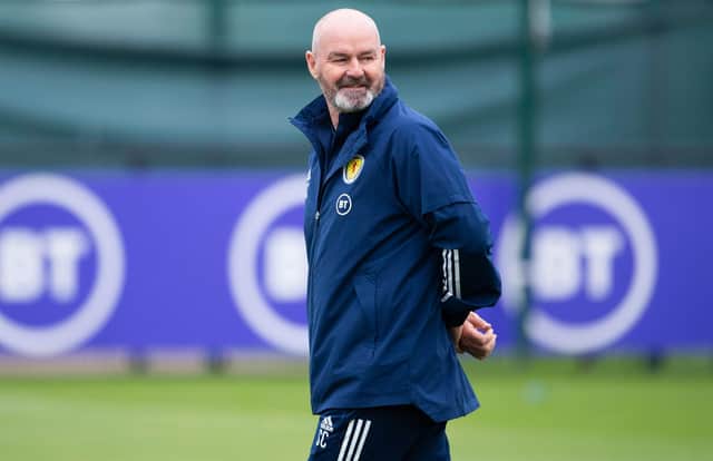 Steve Clarke will see his side take on Denmark in Copenhagen this evening. Picture: SNS