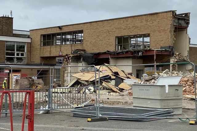 The demolition of the old English Martyrs School is on course for completion by July.