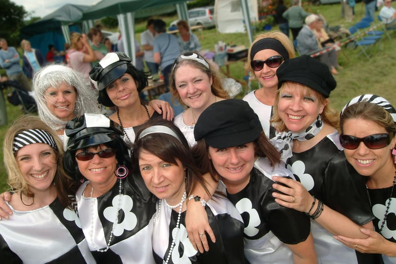 Shireoaks Carnival committee set their sights on the Sixties with their striking monochrome outfits in 2007.