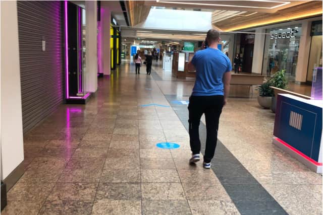 Meadowhall was quieter than many people expected yesterday when the shops reopened (Pic: Gav Gray)