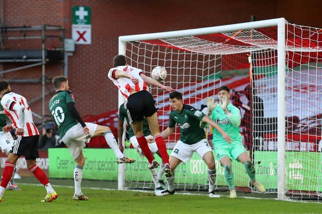 Chris Basham scored against Plymouth Argyle in the FA Cup fourth round: Simon Bellis/Sportimage