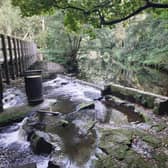 Stocksbridge Weir, located on the upper Don at Deepcar, Sheffield